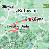 Mapa Greenway Kraków - Cieszyn
